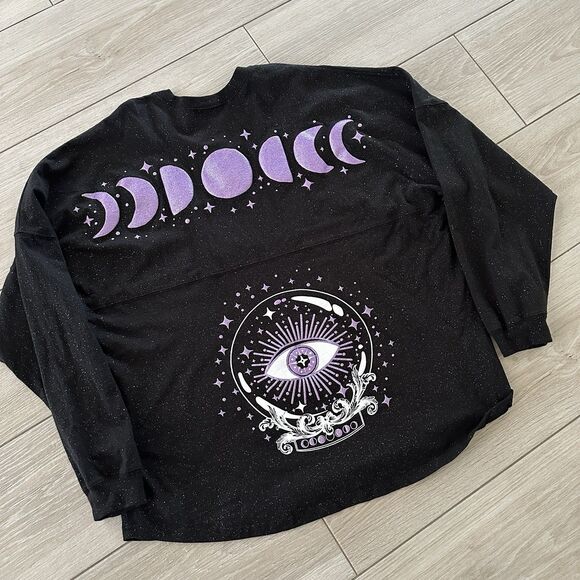 Spirit Jersey Shirt Womens XXL Howl-O-Scream Moon Phases Crystal Ball Glitter - Picture 1 of 7